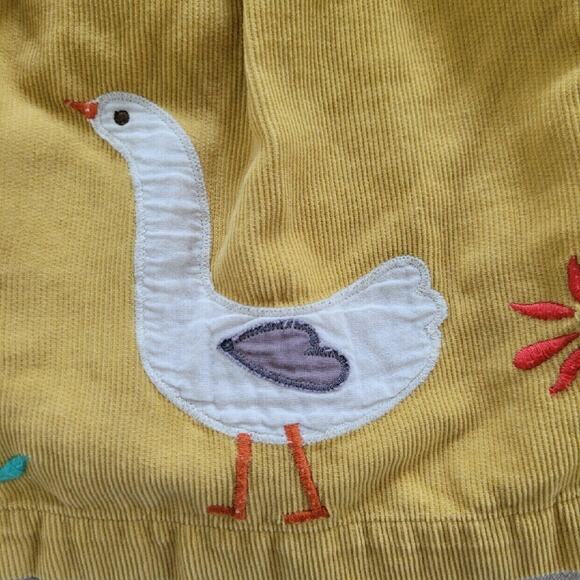 Mini Boden Yellow Corduroy Goose Pinnie - Picture 5 of 7